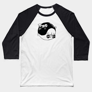 Ying Yang Skateboard Baseball T-Shirt